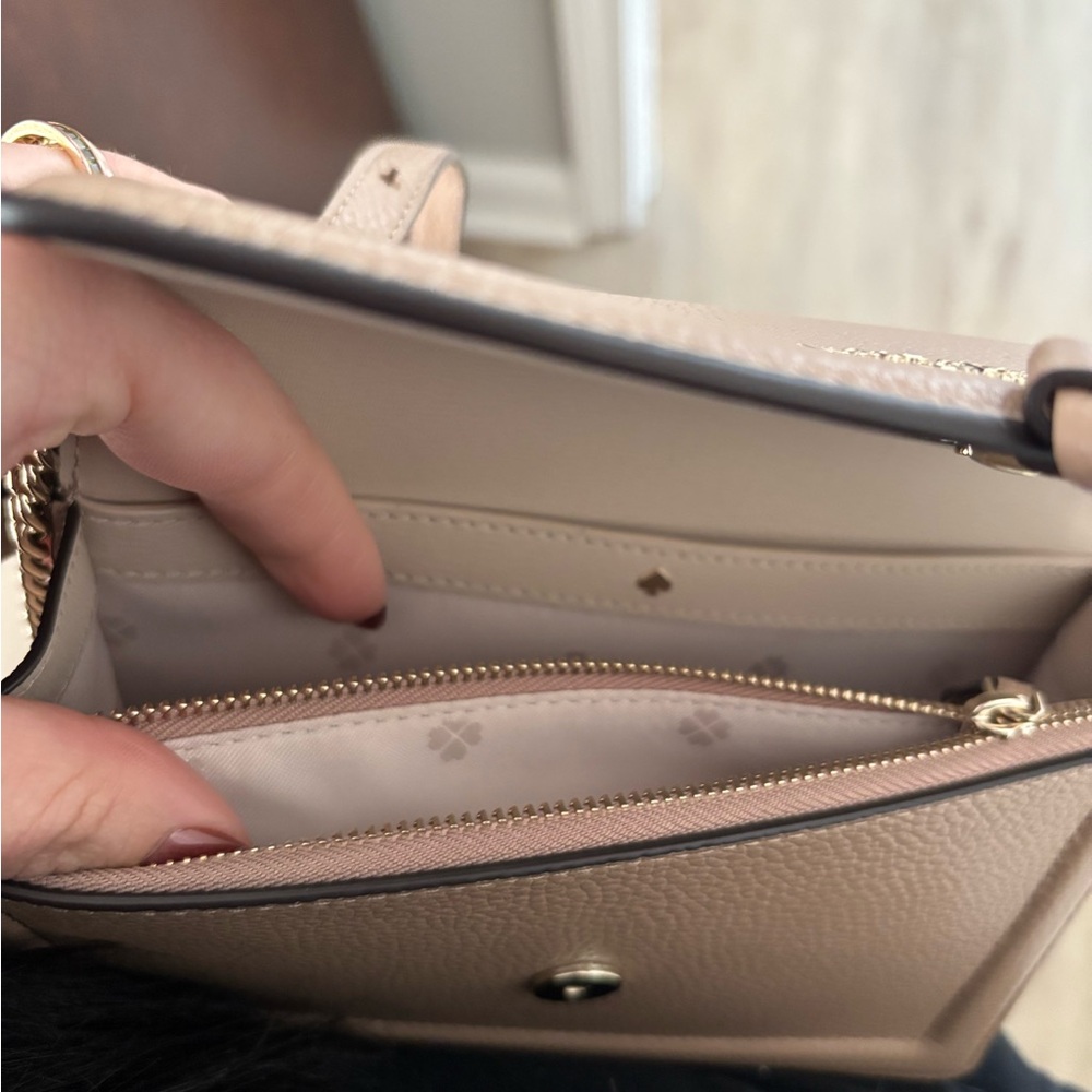 Kate Spade Crossbody Bag - Adjustable Chain Strap - Brown Pebbled Leather - NWOT - Picture 5 of 7